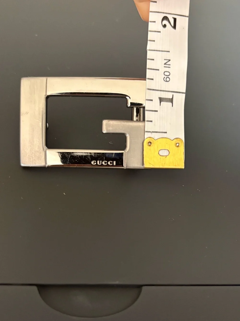 GUCCI Silver Tone Belt Buckle Piece